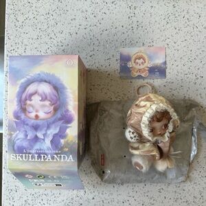 Authentic Popmart Skull Panda L’impressionnisme Amber plushie keychain